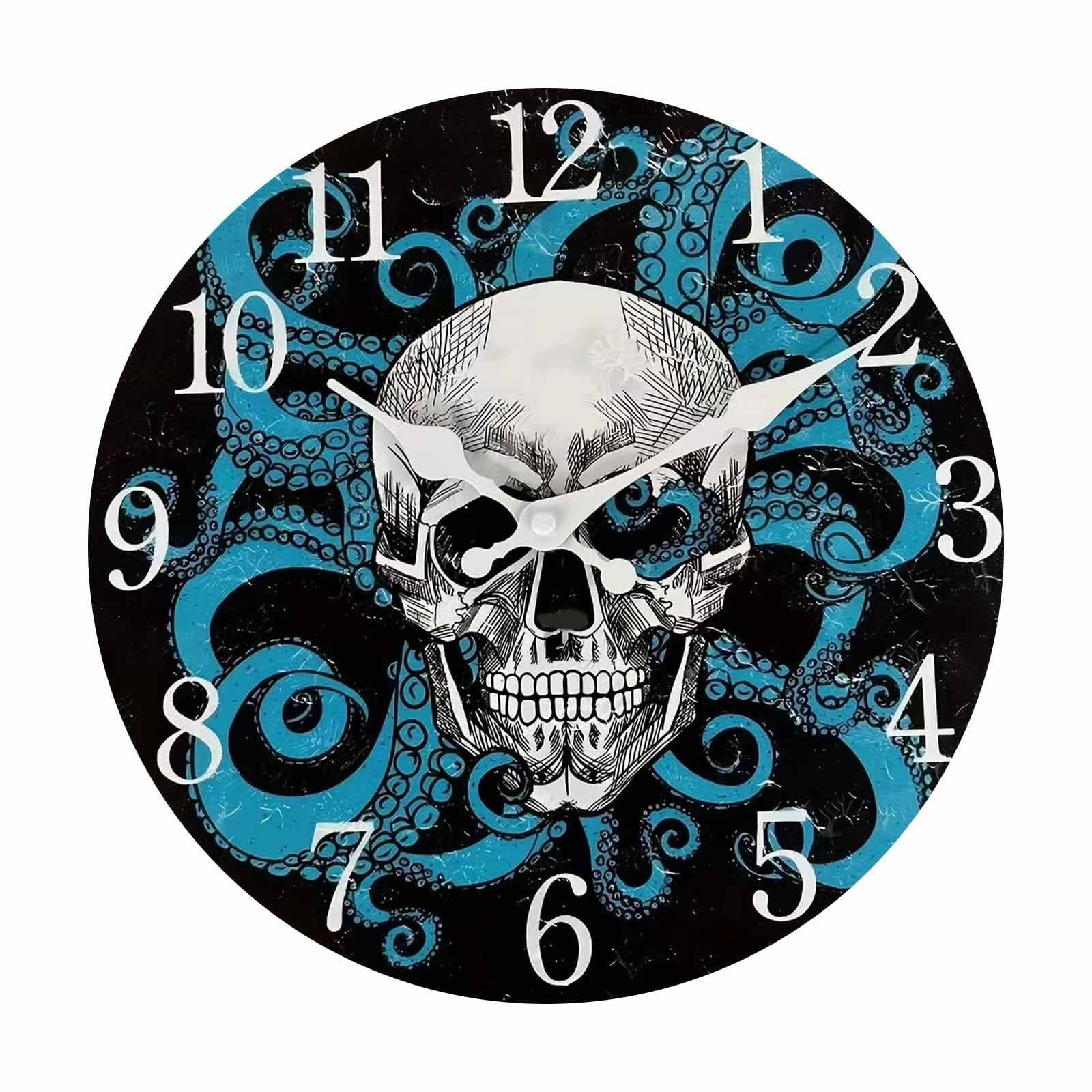 Silent Wall Clock Swing Clock Home Wall Clock Digital Temperature Gauge