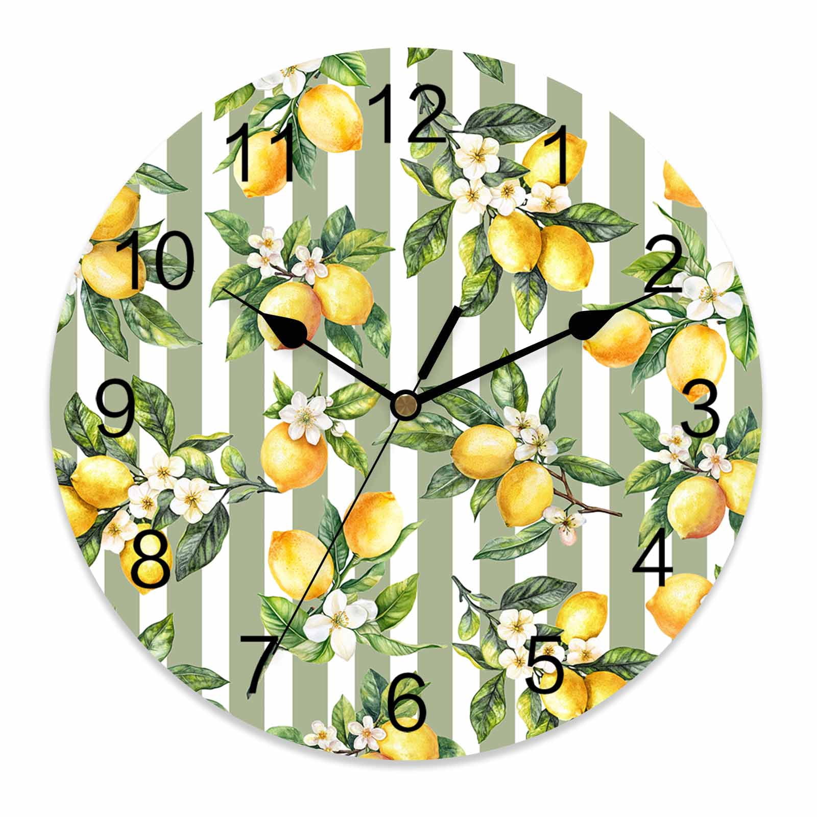 Silent Wall Clocks Battery Operated, Farmhouse Vintage Round Decorative ...