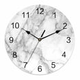 thumbnail image 1 of Silent Wall Clocks Battery Operated, Grey White Marble Round Decorative Wall Clock for Living Room Bedroom Kitchen Bathroom Classroom Decor, 12 Inch Abstract Modern Textured, 1 of 8