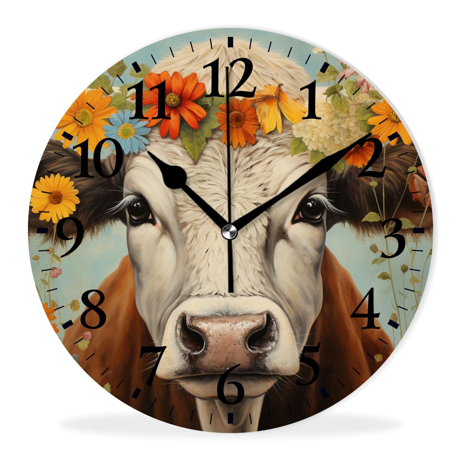 Silent Wall Clocks Non-Ticking Battery Operated Clock Modern Decor Wall ...