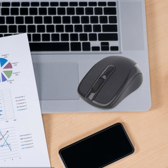 Silent Wireless - Ergonomic, Quiet Click, Long Battery Life, for Office and Travel Use