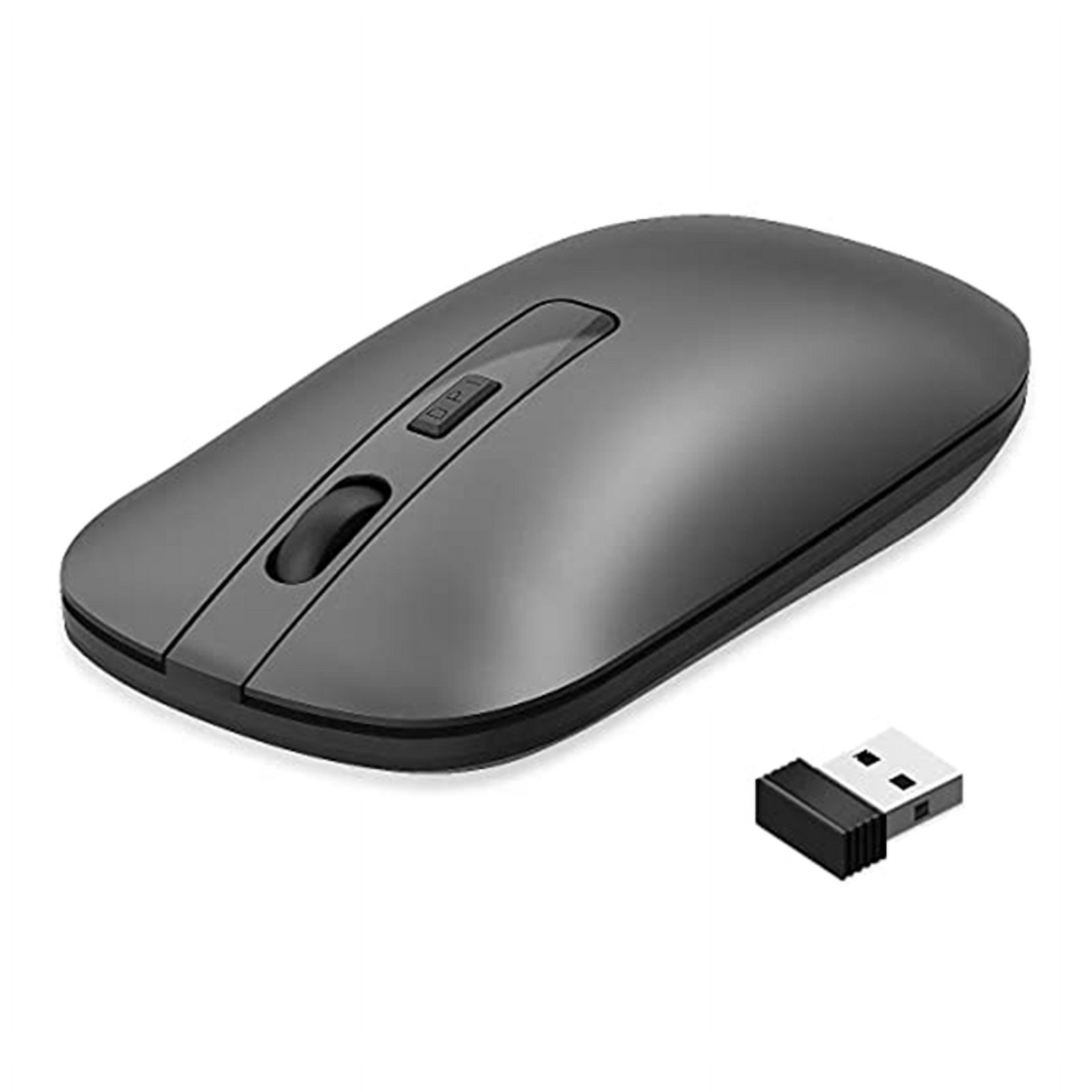 Silent Wireless Mouse, 2.4G Slim Portable Computer Mice with USB Receiver, Less Noise Mobile
