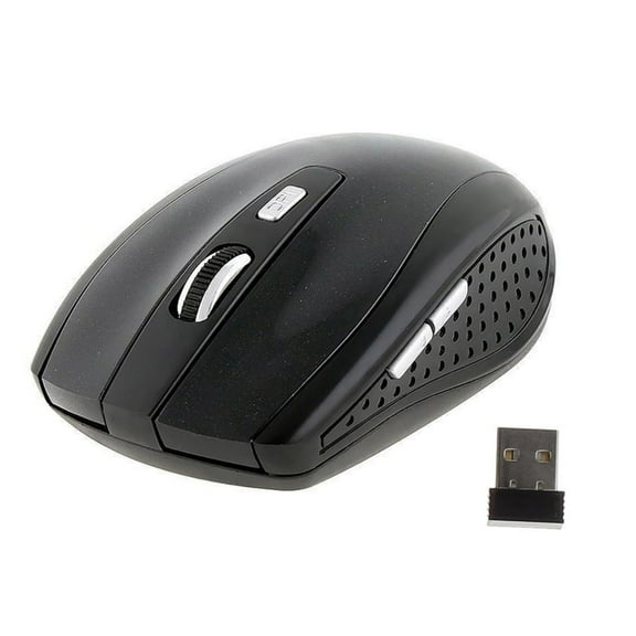 Silent Wireless Mouse, Ergonomic Quiet Click Design, for Home and Travel, for PC, Chromebook, Mac, Without Battery, Black
