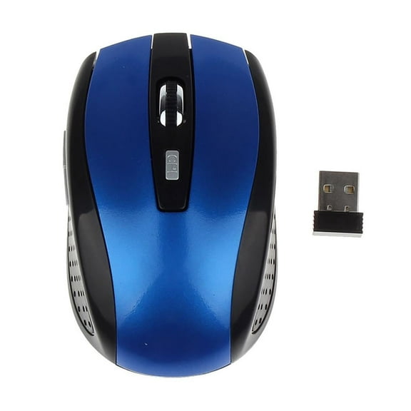 Silent Wireless Mouse, Ergonomic Quiet Click Design, for Home and Travel, for PC, Chromebook, Mac, Without Battery, Blue