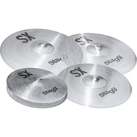Stagg Silent Cymbal Set for Practice w/ Gig Bag - SXM SET