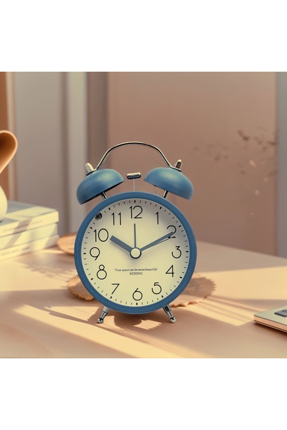 Silent, tick-free modern large alarm clock with light - large digital display, mechanical movement, bedside lamp - durable glass material, easy-to-read large numbers, quiet operation.