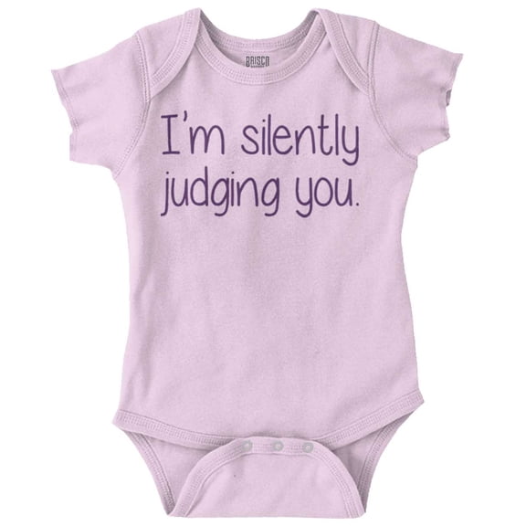 Silently Judging You Funny Humor Romper Boys or Girls Infant Baby Brisco Brands 12M