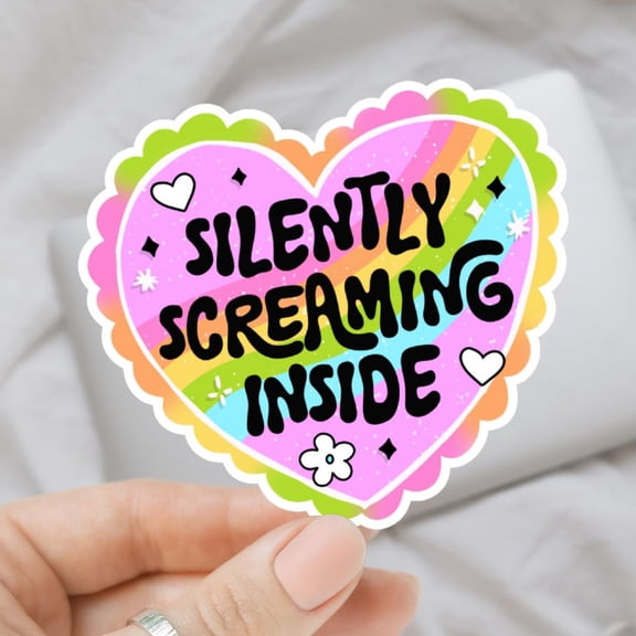 Silently Screaming Inside Fu Sticker