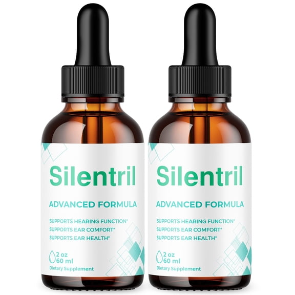 Silentril Ear Health Support Drops Natural Formula Healthy Hearing Supplement 60 Servings