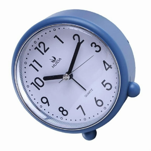 Silents Alarm Clock 4inch NonTicking Small Clock for Bedroom or Desk