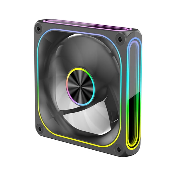 Silents Efficient 12cm ARGB Three Sided Mirroring PWM Cooling Fan For Most Computer Case for Optimal Airflows