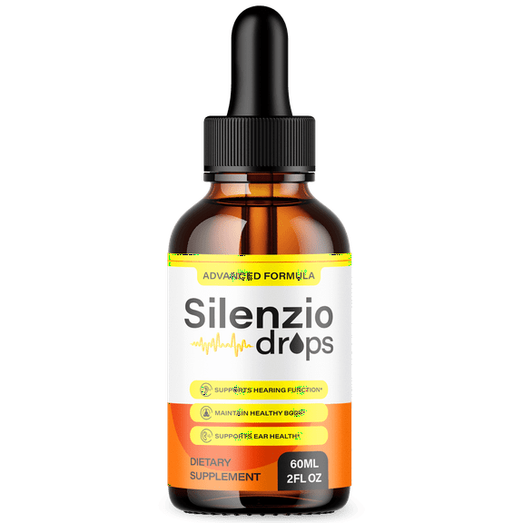 Silenzio Ear Health Support Drops Natural Formula Healthy Hearing Supplement 30 Servings
