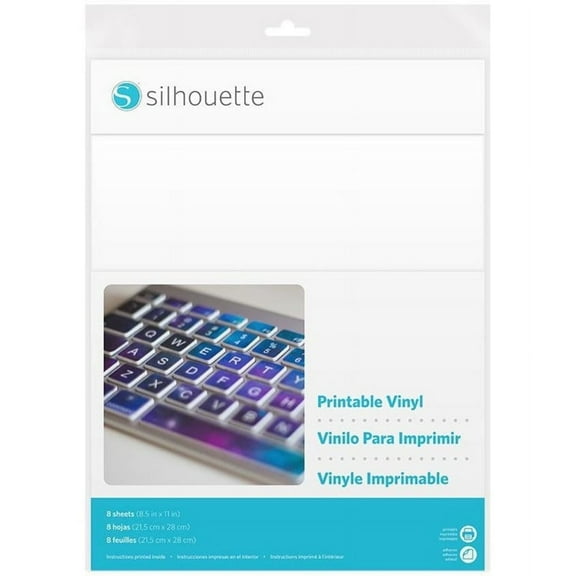Silhouette 8.5 in x 11 in Adhesive Vinyl Sheets