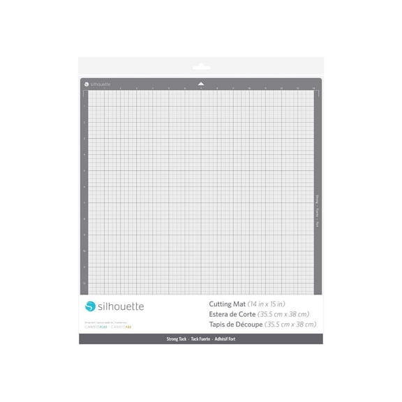 Silhouette America Cameo Plus Strong Tack Adhesive Cutting Mat for Cardstock, Chipboard, Craft Foam and More - 15"x15"