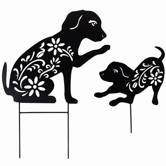 Silhouette Animal Stake Cat or Dog