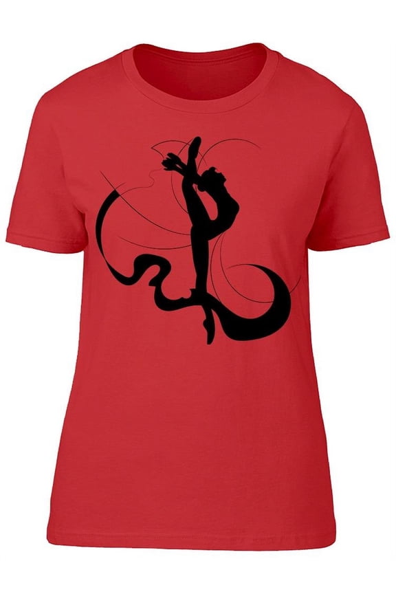 Silhouette Ballerina Leg T-Shirt Women -Image by Shutterstock, Female x-Large