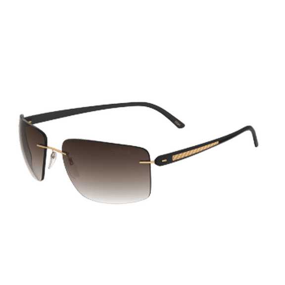 Silhouette - CARBON T1 8722, Geometric titanium men GOLD/BROWN SHADED