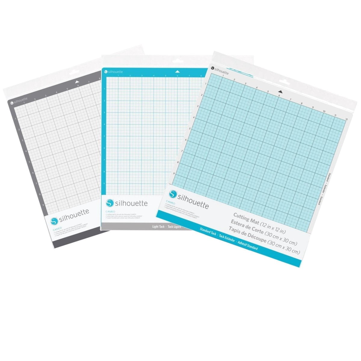 Silhouette Cameo Cutting Mats 3 Pack: Strong Grip, Regular Grip, & Light Grip