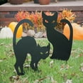 Silhouette Cat Yard Stakes Home Decor 2 Pieces