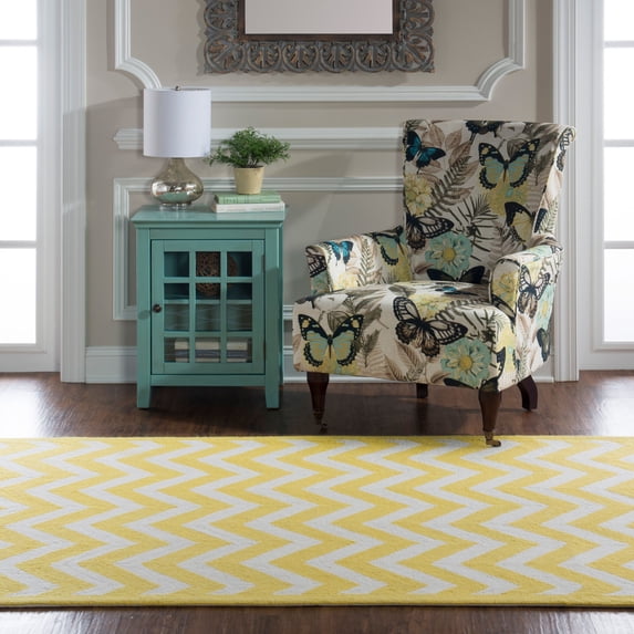 Silhouette Chevron Yellow 8X10