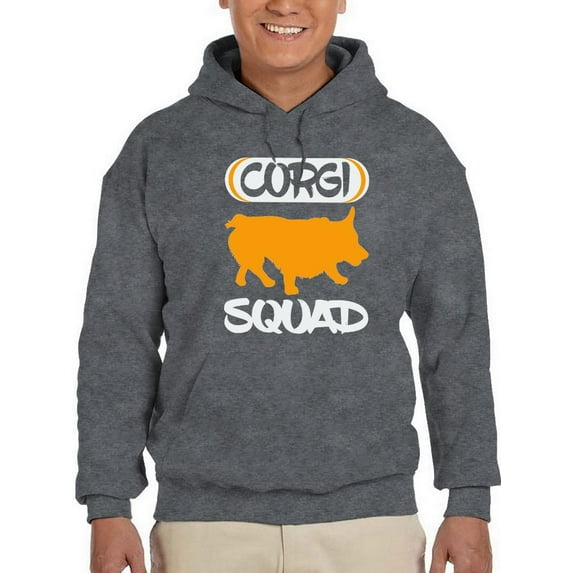 Silhouette Corgi Squad Hoodie Men -Image by Shutterstock, Male Large
