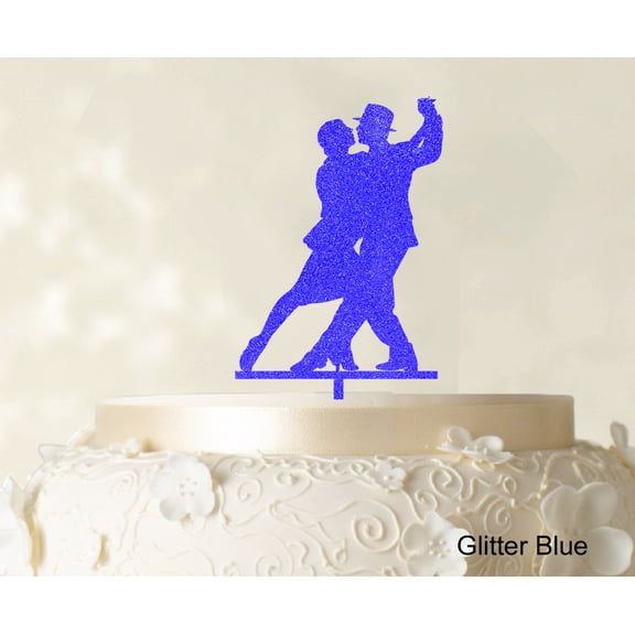 "Silhouette Couple Cake Topper Wedding Cake Topper Cake Decorations Color Option Available 6""-7"" Inches Wide"