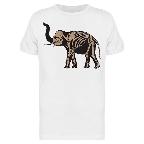 Silhouette Elephant, Skeleton T-Shirt Men -Image by Shutterstock, Male Large
