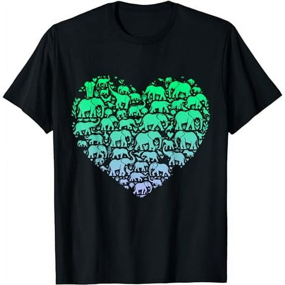 Silhouette Elephants Shirt for Elephant Lover Girls Elephant T-Shirt