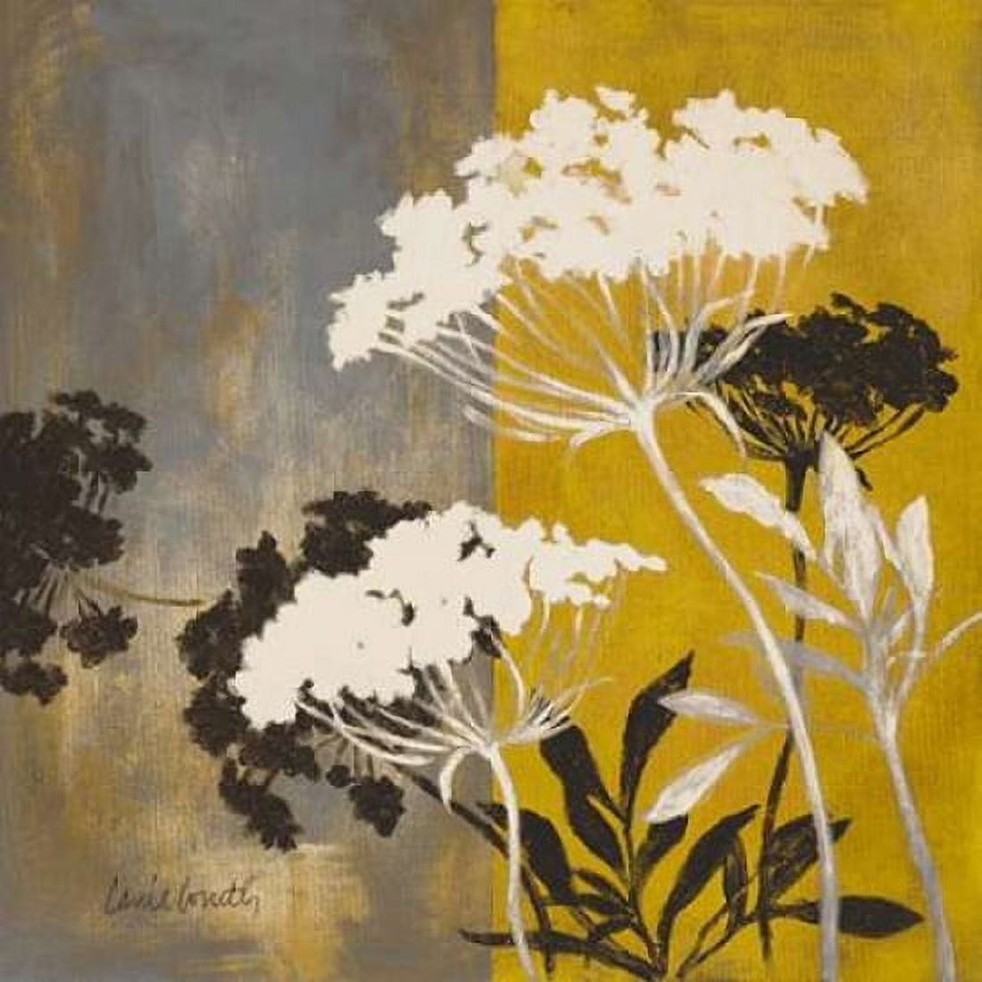 Silhouette Flowers II Canvas Art - Lanie Loreth (24 x 24)