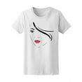 thumbnail image 1 of Silhouette Girl With Red Lips T-Shirt Women -Image by Shutterstock, Female x-Large, 1 of 4
