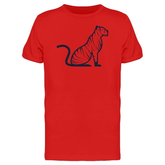 Silhouette Grunge Figure Tiger Tee Men's -Image by Shutterstock