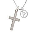 thumbnail image 1 of Silhouette Gymnast Disc - Raised Leg Split - She is More Precious - Cross Necklace, 1 of 2