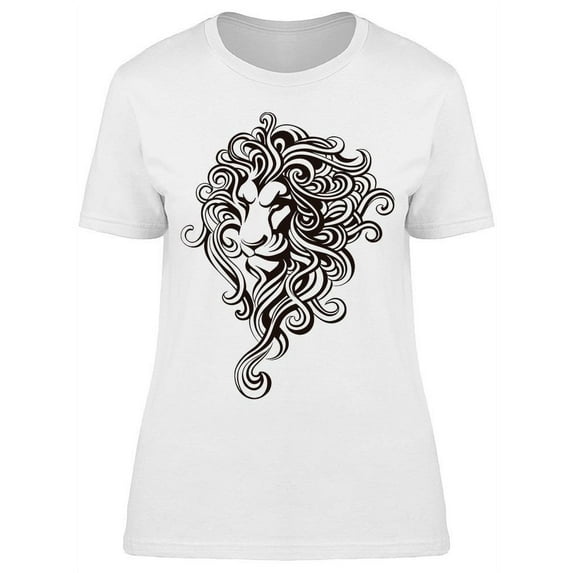 Silhouette Head Of Lion T-Shirt Women -Image by Shutterstock, Female Medium