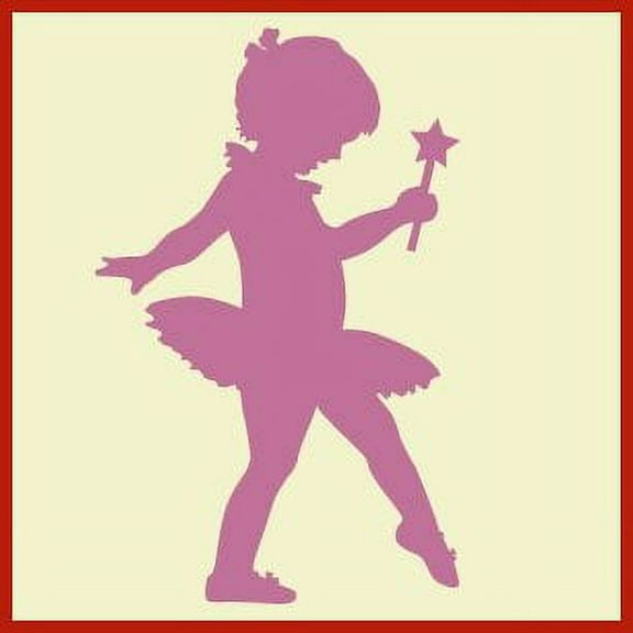 Silhouette Little Ballerina - Shadow Art Head Silhouette Profile Cameo Template Reusable Laser Cut Mylar Template for Painting Home Decor Crafts - The Artful Stencil