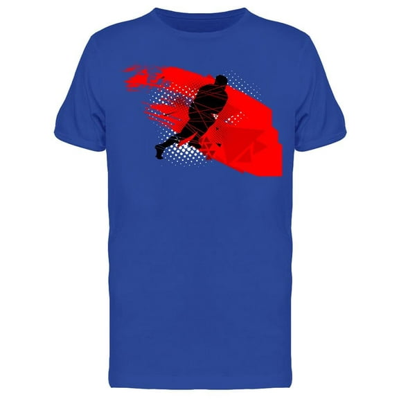Silhouette Man Running With Ball T-Shirt Men -Image by Shutterstock, Male x-Large