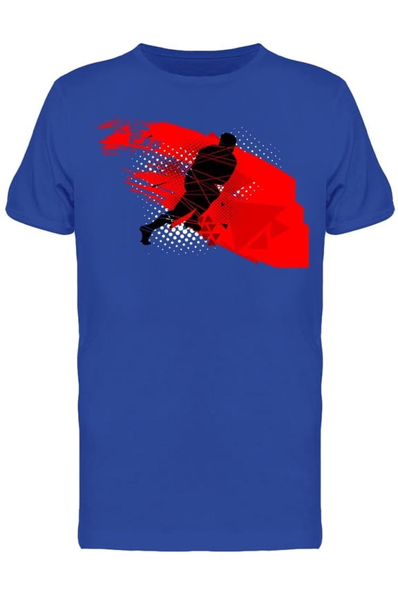 Silhouette Man Running With Ball T-Shirt Men -Image by Shutterstock, Male x-Large