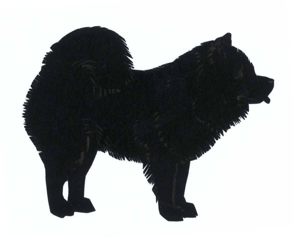 Silhouette Of A Chow Chow Poster Print By ®H L Oakley Mary Evans (36 X 24) - image 1 of 1