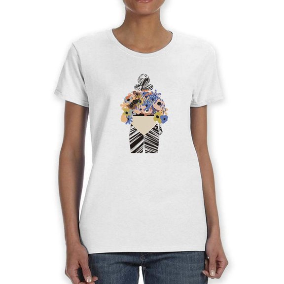 Silhouette Of A Girl Shaped T-Shirt Women -Image by Shutterstock, Female XX-Large