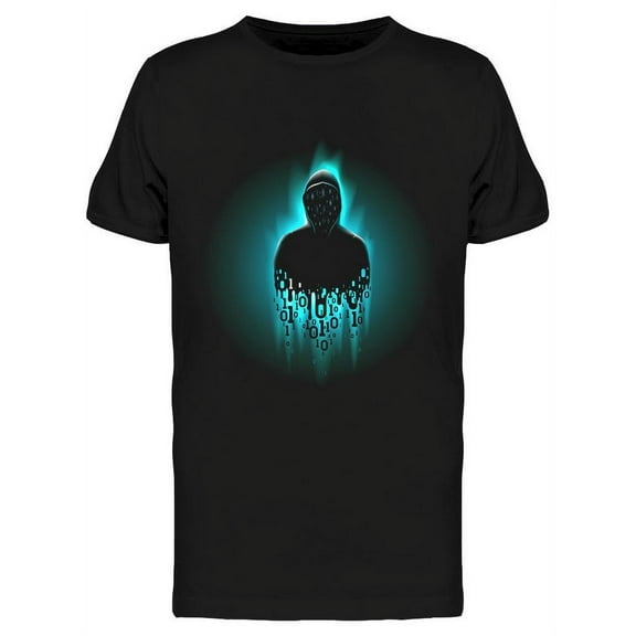 Silhouette Of A Hacker Design T-Shirt Men -Image by Shutterstock, Male Small