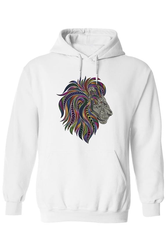 Silhouette Of A Lion. Hoodie Men -Image by Shutterstock, Male Small