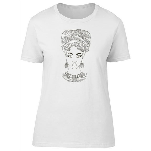 Silhouette Of African Woman T-Shirt Women -Image by Shutterstock, Female Medium