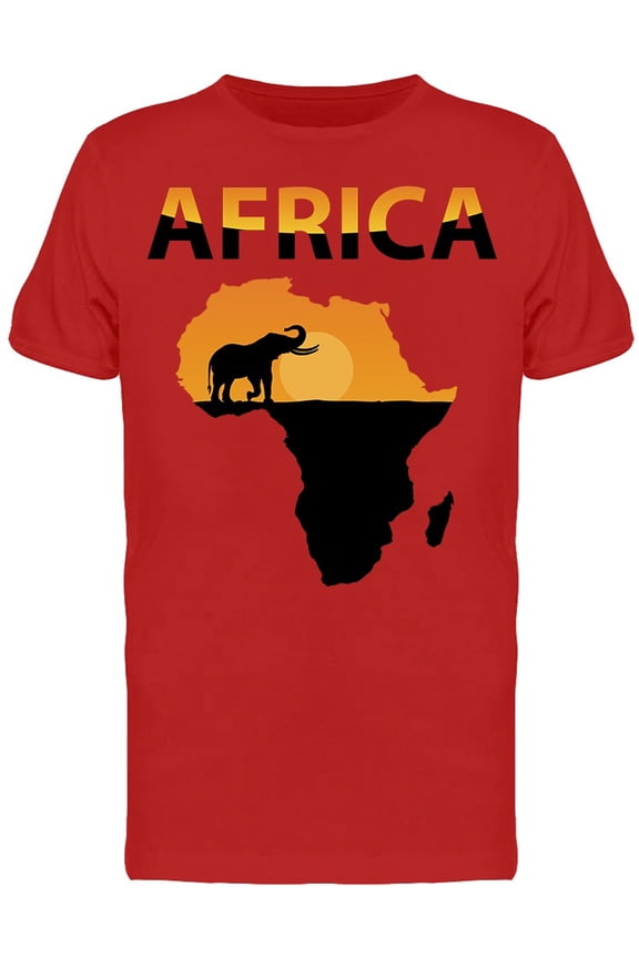 Silhouette Of Elephant Africa T-Shirt Men -Image by Shutterstock, Male Large