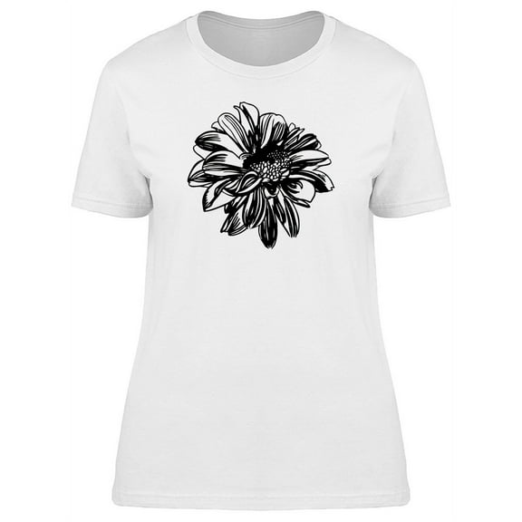 Silhouette Of Flower T-Shirt Women -Image by Shutterstock, Female Large