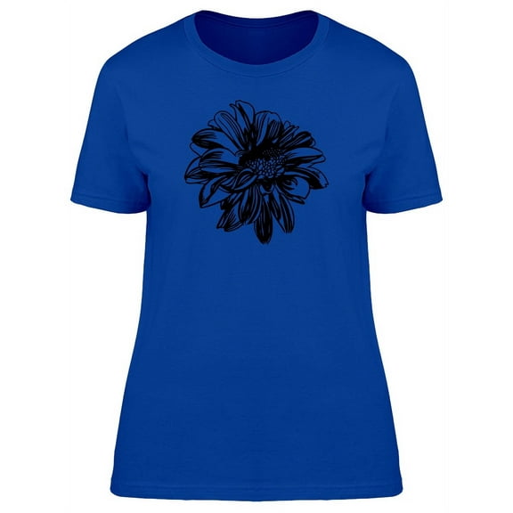Silhouette Of Flower T-Shirt Women -Image by Shutterstock, Female Medium