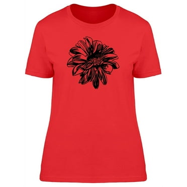 Silhouette Of Flower T-Shirt Women -Image by Shutterstock, Female Medium
