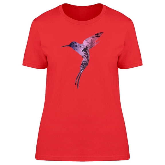 Silhouette Of Hummingbird T-Shirt Women -Image by Shutterstock, Female Large