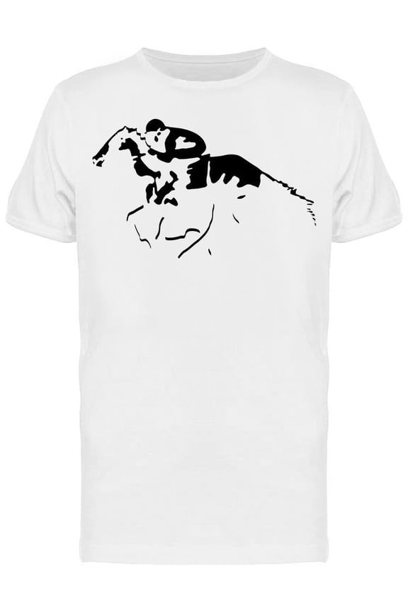 Silhouette Of Man Riding Horse T-Shirt Men -Image by Shutterstock, Male Medium