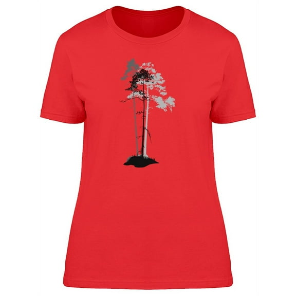 Silhouette Of Pine Trees T-Shirt Women -Image by Shutterstock, Female Medium