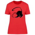 thumbnail image 1 of Silhouette Of Pouncing Cat T-Shirt Women -Image by Shutterstock, Female Small, 1 of 2
