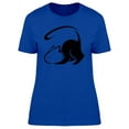 thumbnail image 1 of Silhouette Of Pouncing Cat T-Shirt Women -Image by Shutterstock, Female Small, 1 of 2